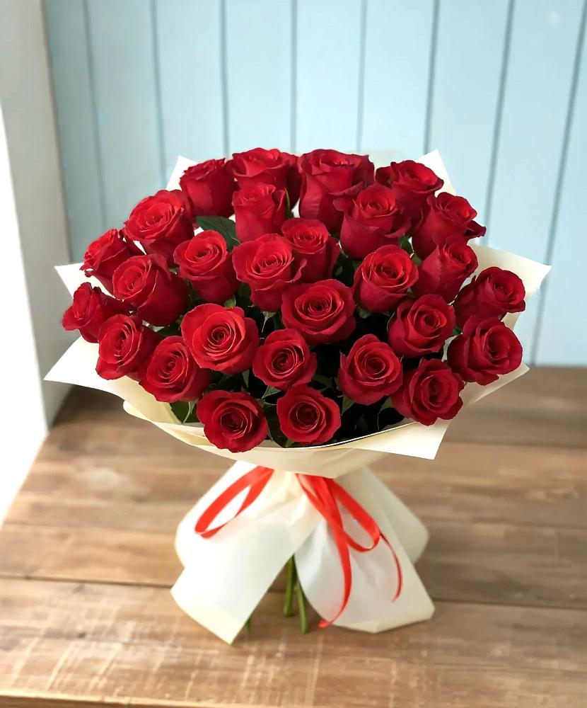 Букет 29 Красных роз в Подгорной Ставропольского края