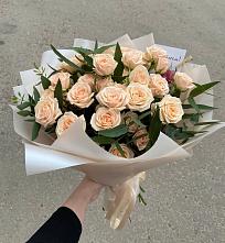 Букет Кремовые розы Латте в Подгорной Ставропольского края