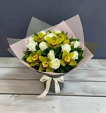 Букет цветов из:  Орхидеи и Розы в Подгорной Ставропольского края