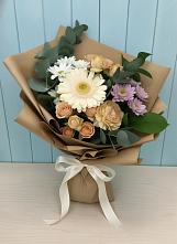 Букет цветов из:  Герберы и Хризантемы в Подгорной Ставропольского края