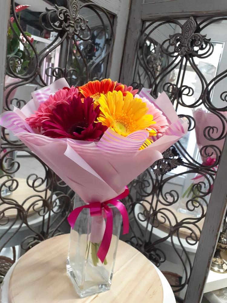 Букет цветов из: Герберы в Подгорной Ставропольского края