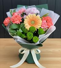 Букет цветов из:  Гвоздики, Розы, Герберы и Хризантемы в Подгорной Ставропольского края