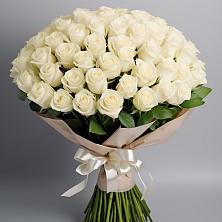 Букет 101 беля роза Белоснежка в Подгорной Ставропольского края