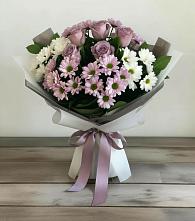 Букет цветов из:  Хризантемы и Розы в Подгорной Ставропольского края