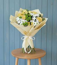 Букет цветов из:  Хризантемы и Розы в Подгорной Ставропольского края