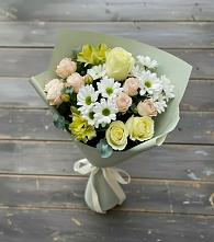 Букет цветов из:  Альстромерии, Розы и Хризантемы в Подгорной Ставропольского края