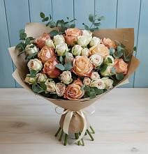 Букет цветов из:  Альстромерии и Розы #REPLACE_PRED# Подгорной Ставропольского края